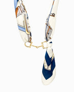 Horse Bit Silk Scarf Chocker Necklace: Multi