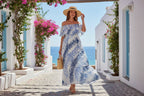 Azure Dream Off-Shoulder Maxi Dress