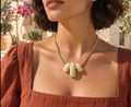 Ivory Sculptural Pendant Necklace | Summer Statement Necklace