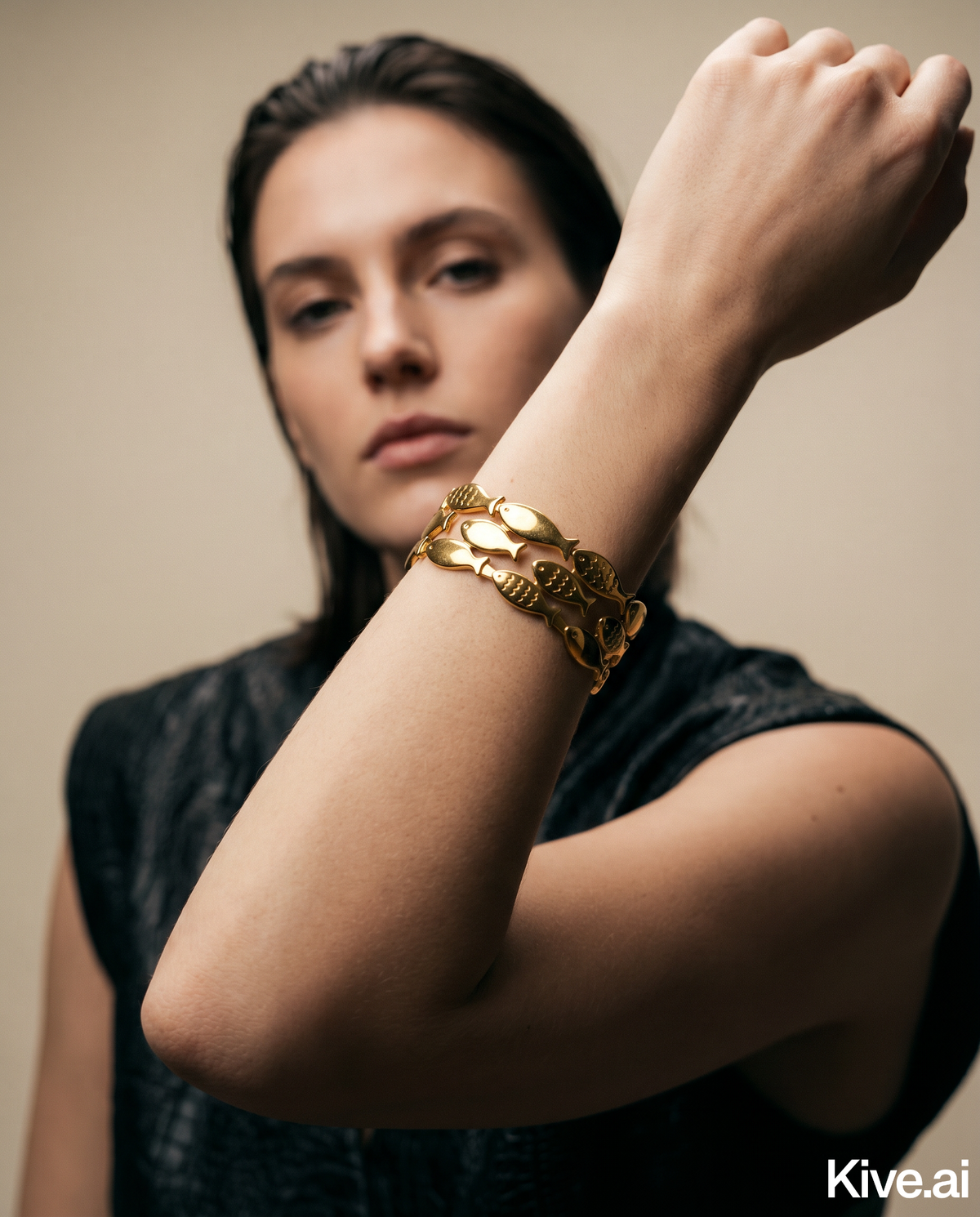 Golden Ocean Cuff Bracelet