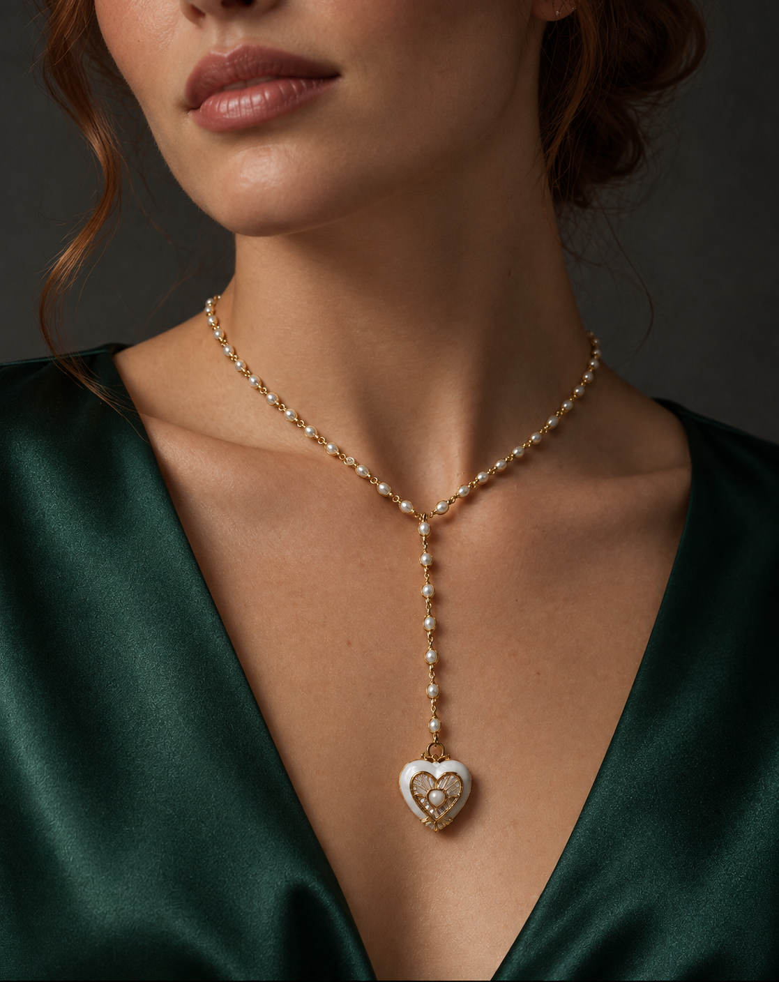 Heart Blanc Lariat — Spiritual Jewelry