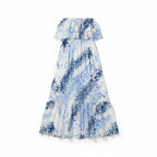 Azure Dream Off-Shoulder Maxi Dress