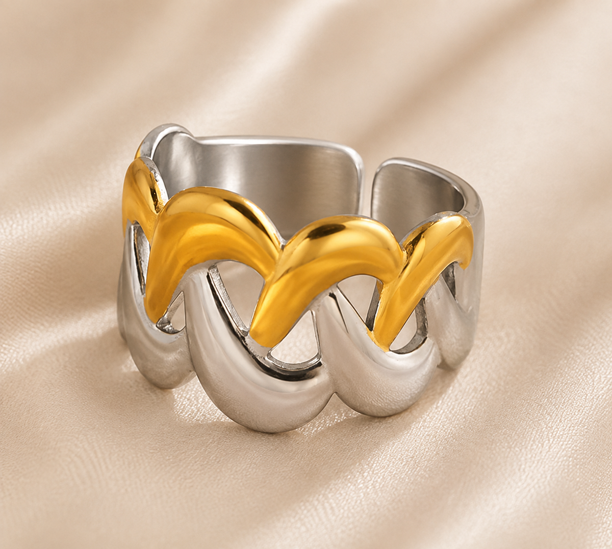 Two-Tone Sculptural Ring