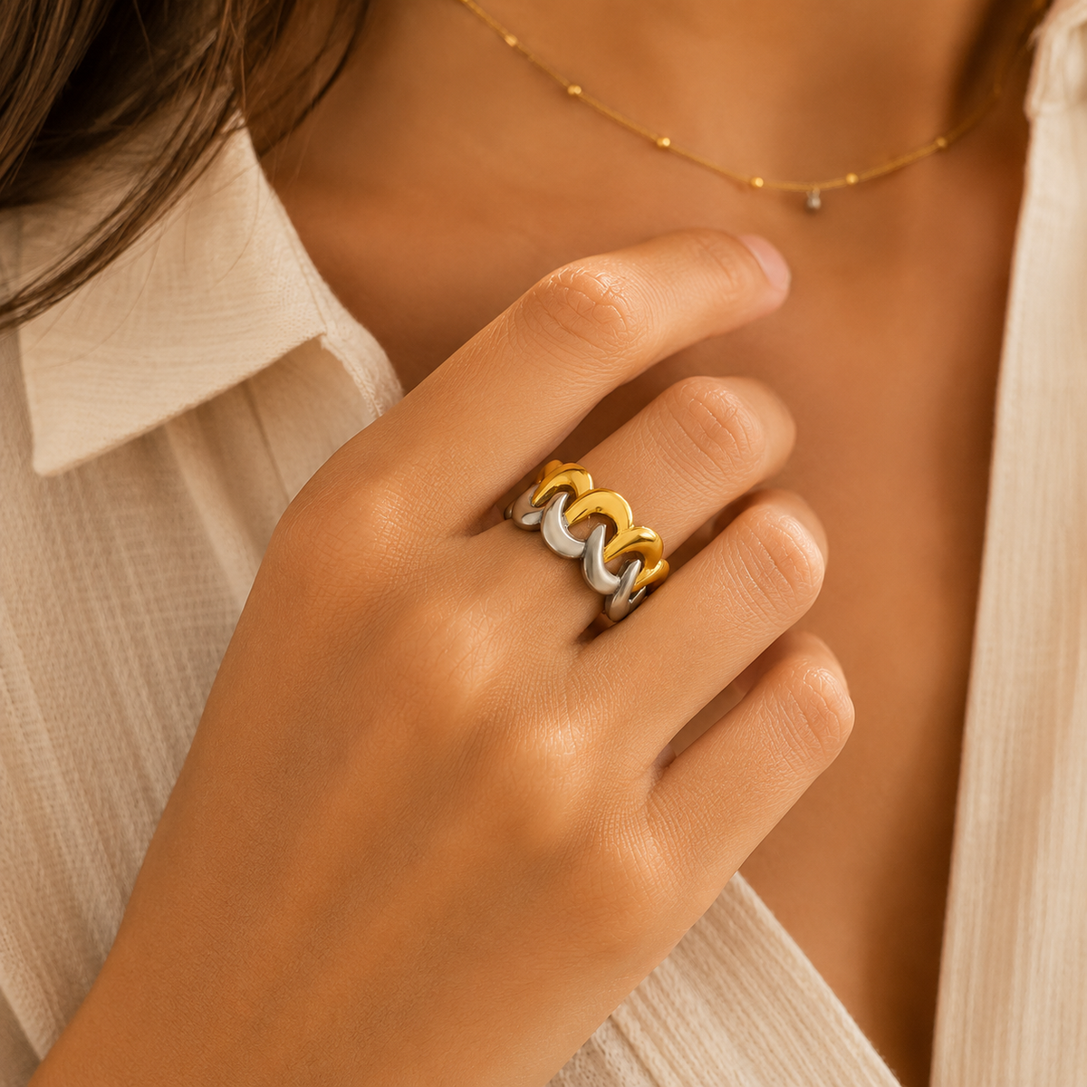 Two-Tone Sculptural Ring