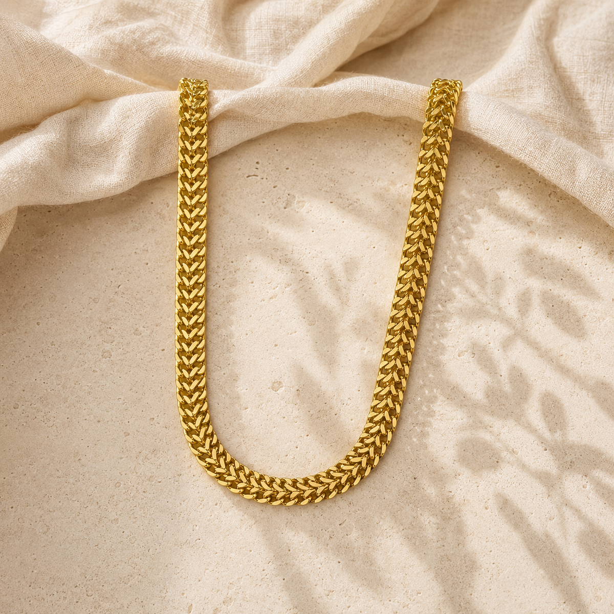 Golden Woven Statement Chain